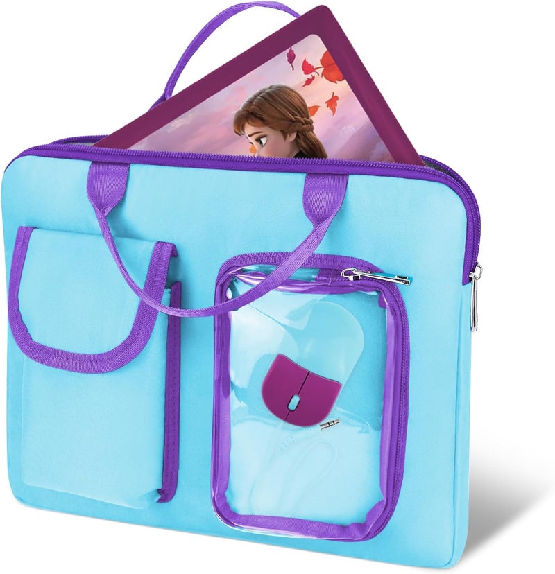 Annmore Carrying Bag for LEXiBOOK Educational and Bilingual Laptop, Blue/Purple - Image 1